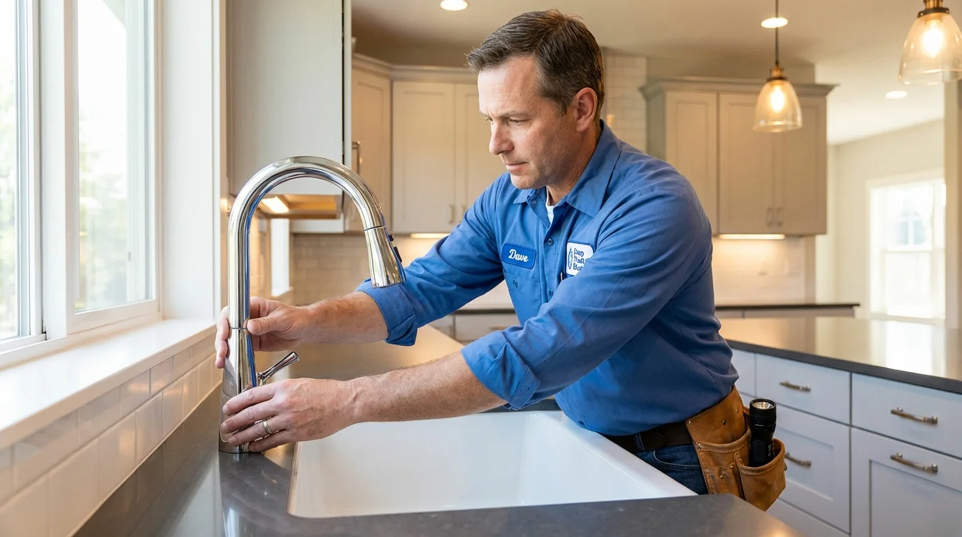 Kitchen faucet installation by Johns Plumbing LLC in Hooker