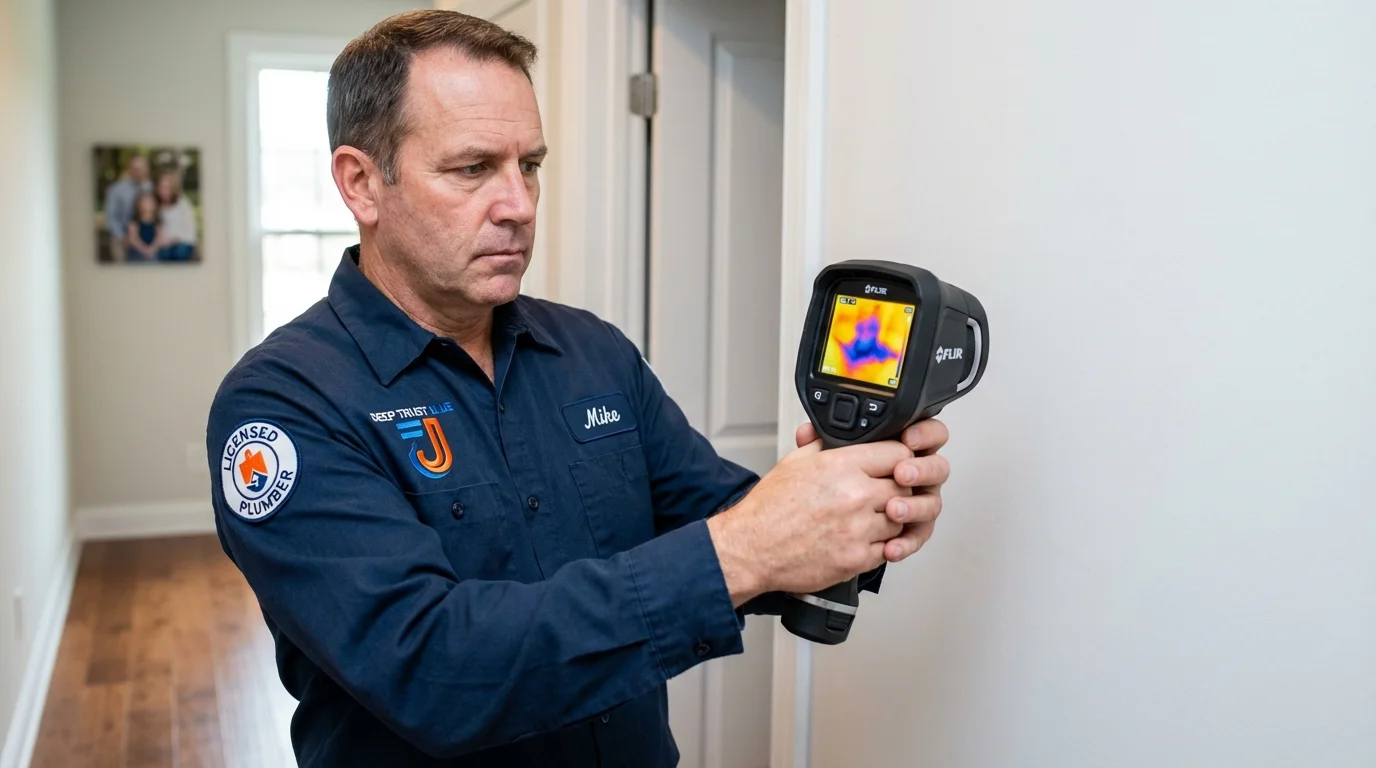 Thermal imaging leak detection by Johns Plumbing LLC in Hooker